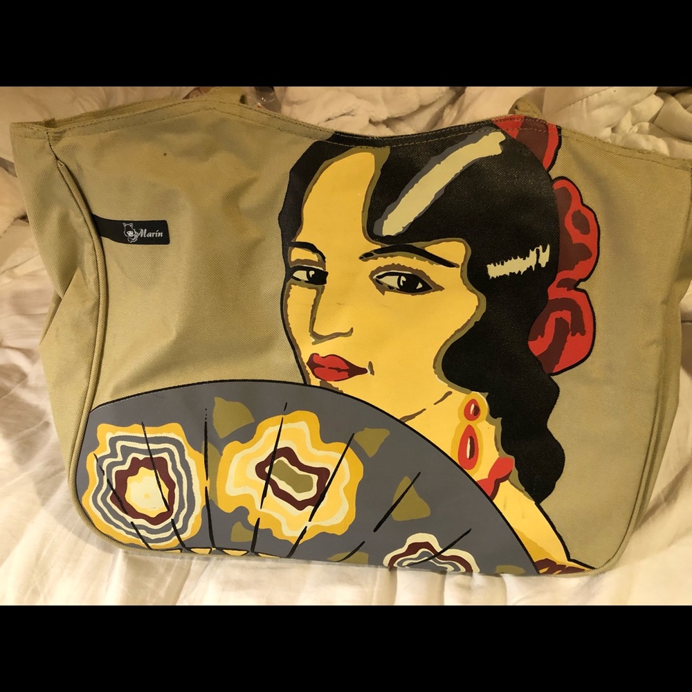 Marin Hand Bag Art of women’s Khaki Fabric